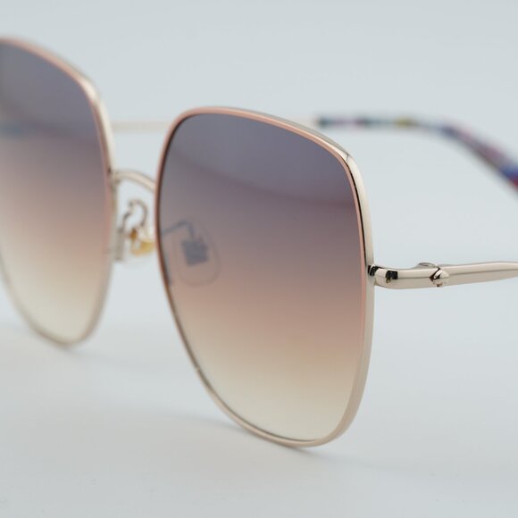 Kate Spade CHARLI/F/S 0AU2 NQ Sunglasses Red Gold Square Frame, Brown Lenses main image 10